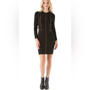 Rag & Bone Raj Copper Stitch Black Dress  Size 10